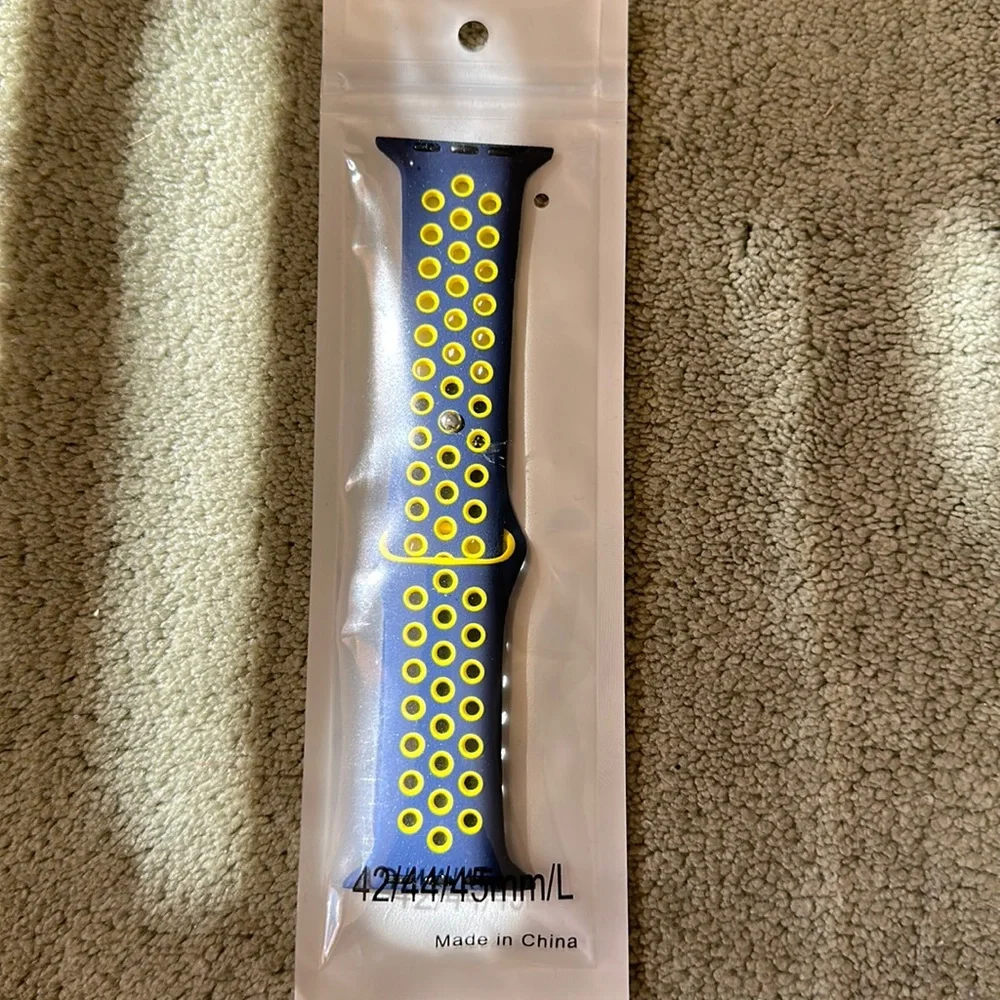 NEW Watch band blue/yellow NIP